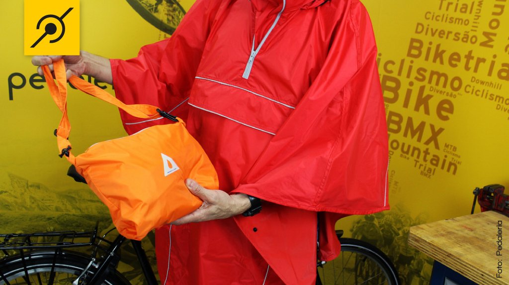 Capa de chuva para ciclistas - Vira bolsa