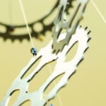 Mobile ou sino de vento montado com peças de bike